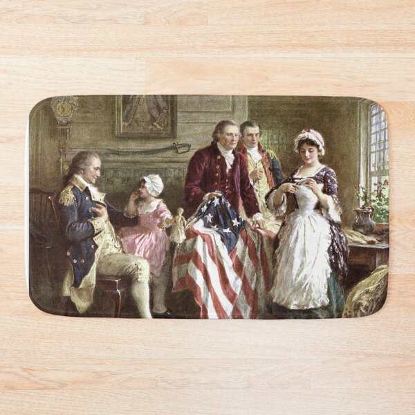 Item preview, Betsy Ross Sewing the American Flag, 1777, by Jean Leon Gerome Ferris designed and sold by Meliara Prints.