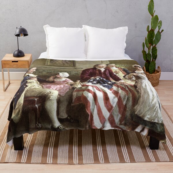 Item preview, Betsy Ross Sewing the American Flag, 1777, by Jean Leon Gerome Ferris designed and sold by Meliara Prints.