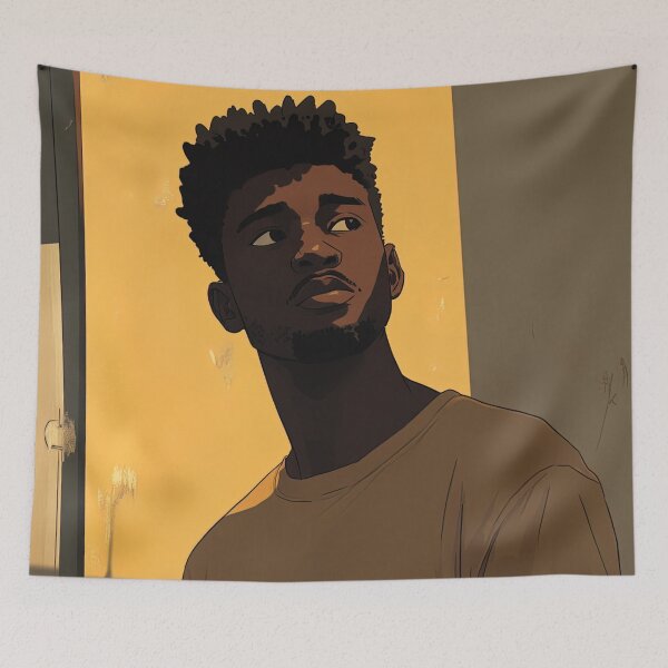 Item preview, Ghanese man, portrait | Anime style designed and sold by ComicsFactory.