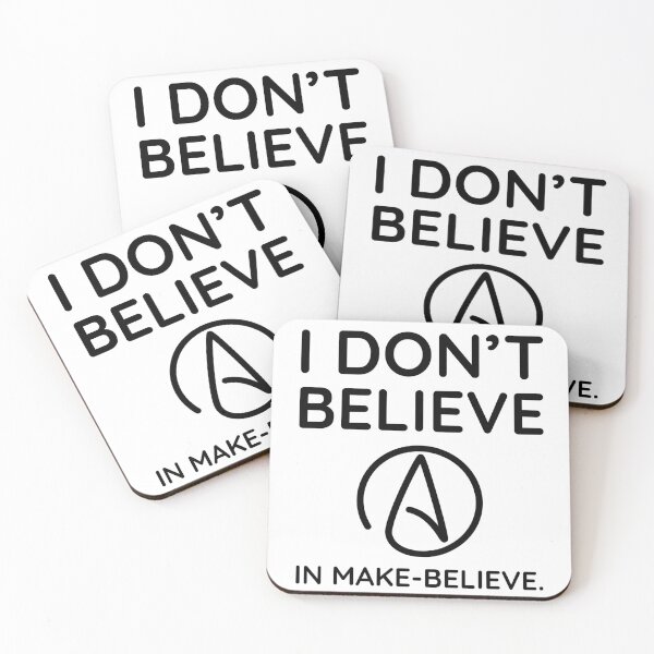 Item preview, I don’t believe in make-believe atheist design  designed and sold by Rachel the Artist .