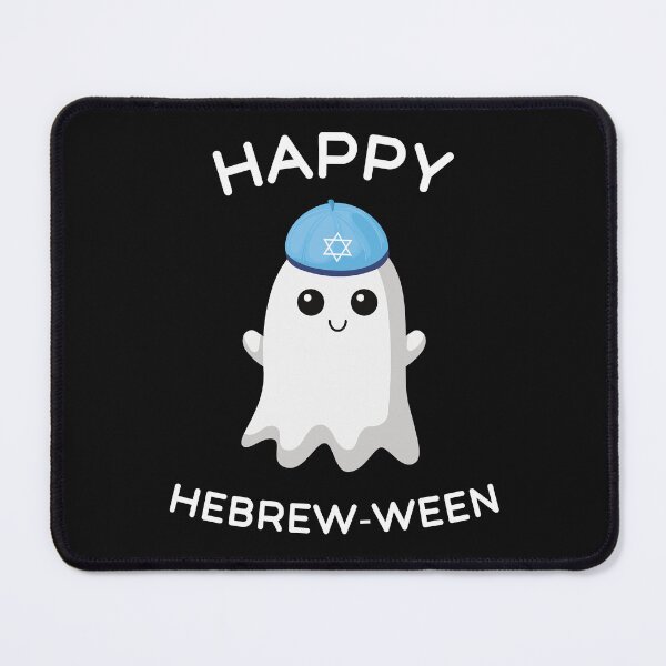 Item preview, Happy Hebrew-Ween Funny Jewish Ghost Halloween Saying designed and sold by SharpThreadZ.