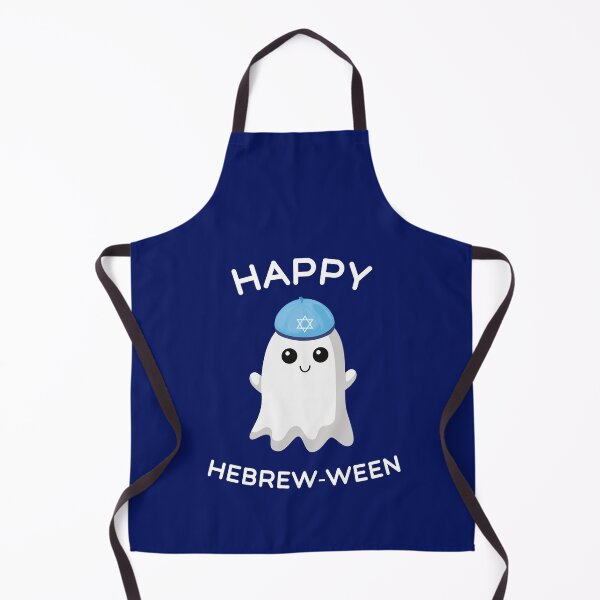 Item preview, Happy Hebrew-Ween Funny Jewish Ghost Halloween Saying designed and sold by SharpThreadZ.