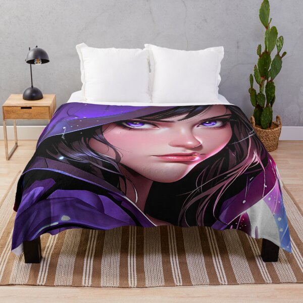Item preview, Anime girl with purple cape retro comic poster designed and sold by BorgSpareParts.