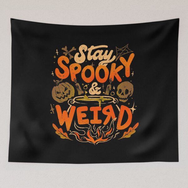 Item preview, Stay Spooky and Weird - Dark Cute Evil Halloween Pumpkin Lettering Gift designed and sold by EduEly.