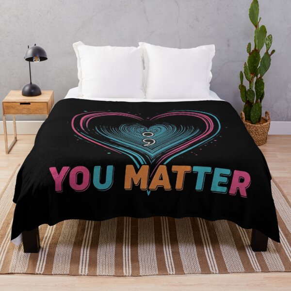Item preview, You Matter Suicide Prevention Awareness Teal Purple Heart designed and sold by studiopekepeke.