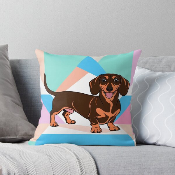Item preview, Dachshund on Geometric Background designed and sold by thepixfactory.
