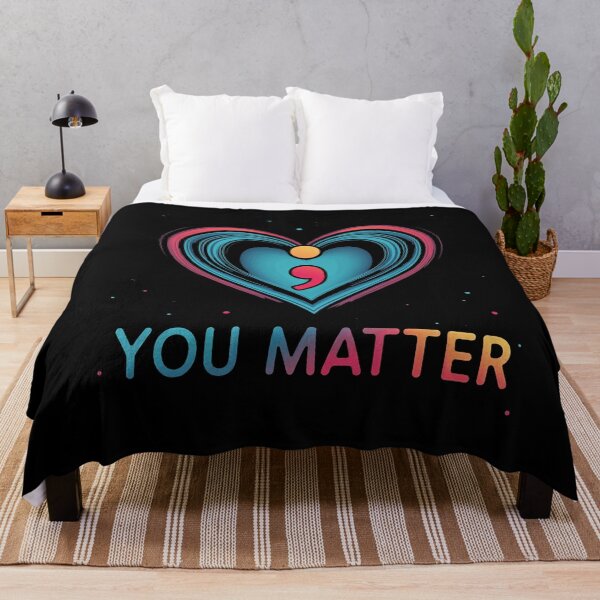 Item preview, You Matter Suicide Prevention Awareness Teal Purple Heart designed and sold by studiopekepeke.