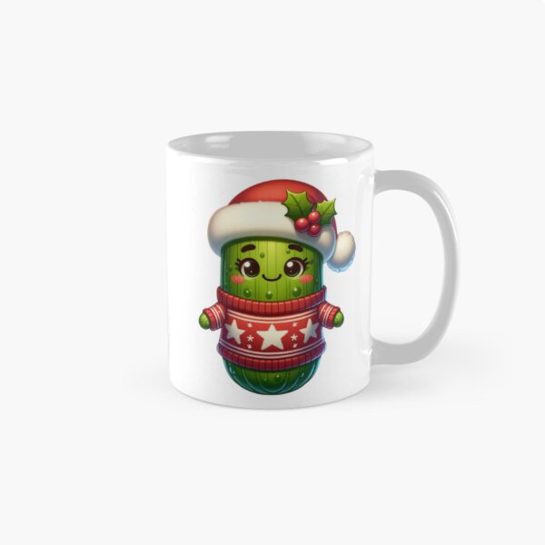 Item preview, Cartoon Pickle Wearing Christmas Sweater designed and sold by BassHeadMomma.