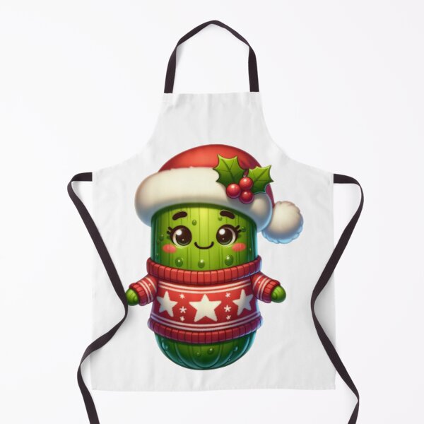 Item preview, Cartoon Pickle Wearing Christmas Sweater designed and sold by BassHeadMomma.
