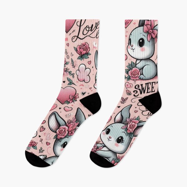 Item preview, Adorable floral bunnies pattern roses  designed and sold by Yas_oma.