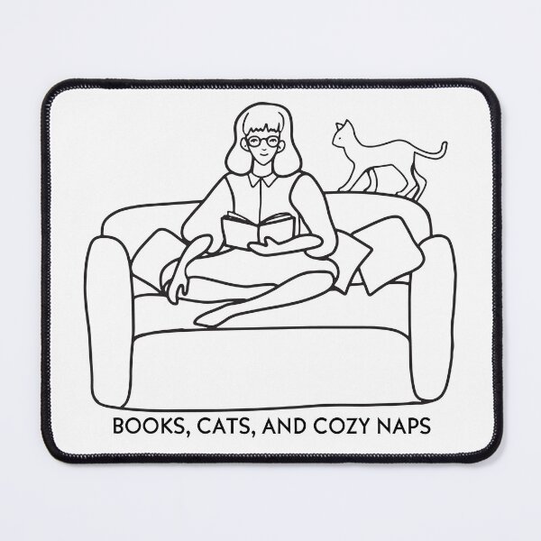 Item preview, Books cats and cozy naps designed and sold by CreativaNook.