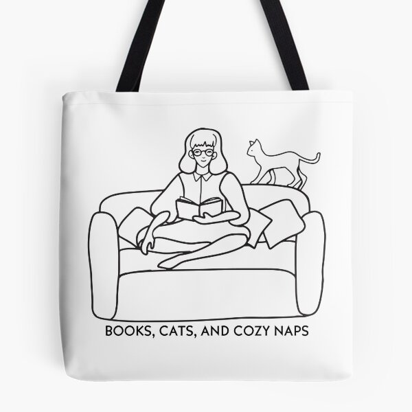 Item preview, Books cats and cozy naps designed and sold by CreativaNook.