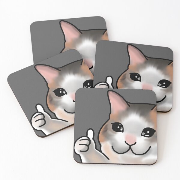 Item preview, thumbs up crying cat sad thumbs up cat designed and sold by LifeWithMeme.