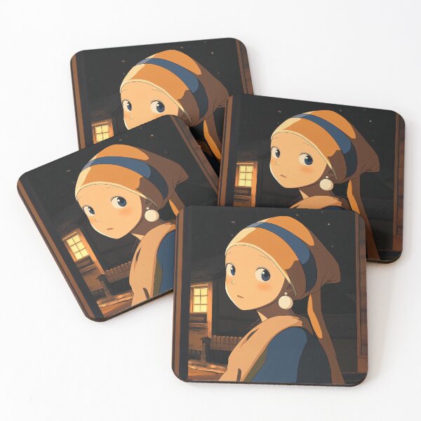 Item preview, Girl with a Pearl Earring | Anime style designed and sold by ComicsFactory.