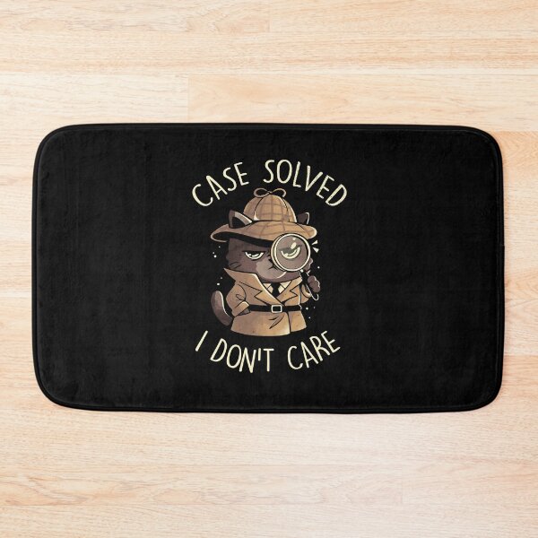 Item preview, Case Solved I Dont Care - Cute Angry Cat Detective Sarcasm Funny Gift designed and sold by EduEly.