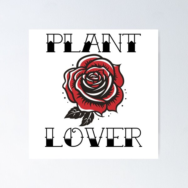 Item preview, Plant Lover - Red Rose Tattoo - Retro Rose Plant Garden Humor - Vintage Tattoo Style Design - Plant Person Gardener - Red Rose Flower - Plant Aesthetic - Plant Lover designed and sold by TheIconShop.