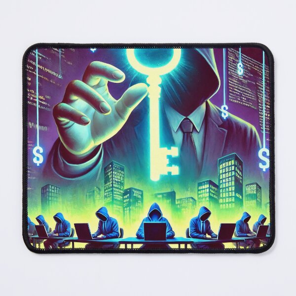 Item preview, A satirical and surreal image showing a glowing key hovering above a split scene_ on one side, shadowy government officials in suits reaching for it designed and sold by Bored Elon.