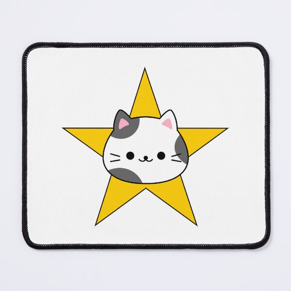 Item preview, STAR CAT, CUTE GREY AND WHITE CAT STAR designed and sold by larissa-myrie.