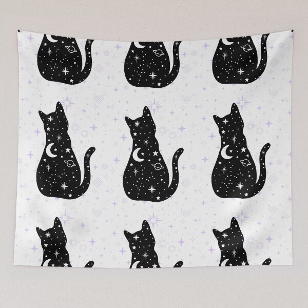 Item preview, Witchy black cat designed and sold by CreativaNook.