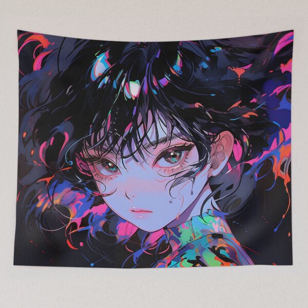 Item preview, Bold Abstract Fantasy Anime Girl designed and sold by bubblegoth.