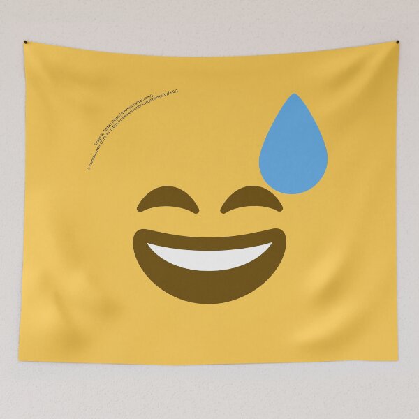 Item preview, Grinning Face with Sweat Face Emoji designed and sold by VeryRandomShop.