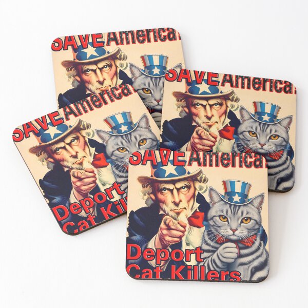Item preview, Save America! Deport Cat Killers designed and sold by Swabcraft.