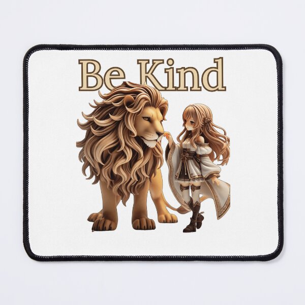Item preview, Be Kind Lion and Girl Compassionate Strength Art designed and sold by kylmllr101684.