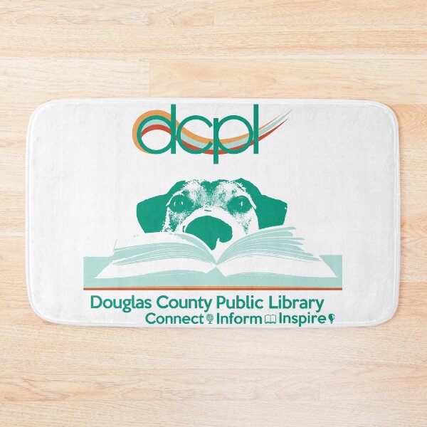 Item preview, DCPL Dog and Book designed and sold by Douglas County Public Library.