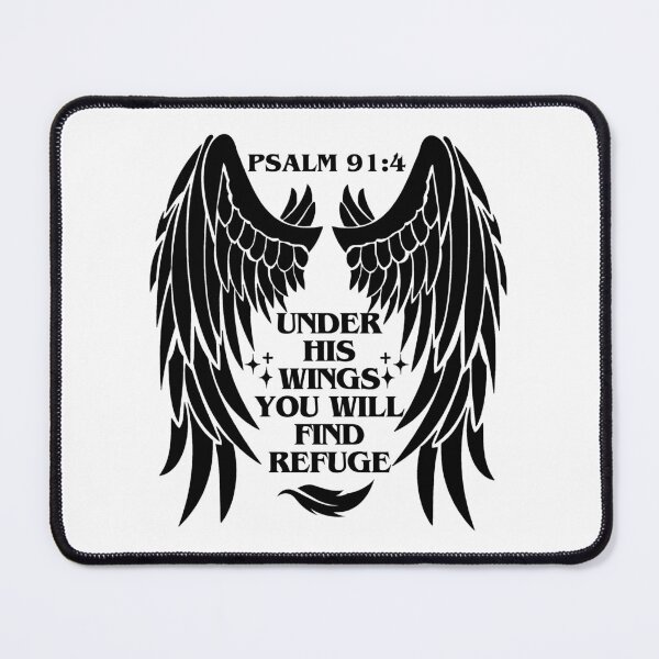 Item preview, Psalm 91:4, bible verse  designed and sold by MoriaStore.