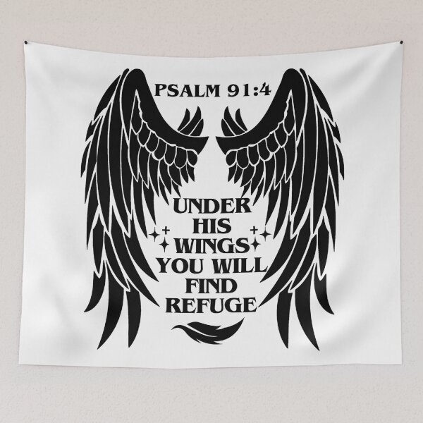 Item preview, Psalm 91:4, bible verse  designed and sold by MoriaStore.