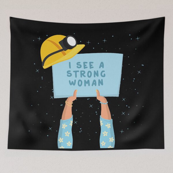 Item preview, I see a strong woman, strong woman. constrcution worker. designed and sold by Lunarmenta.