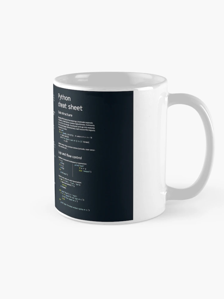 Thumbnail 3 of 6, Coffee Mug, Python _Cheat Sheet designed and sold by Unpredictable Lab.