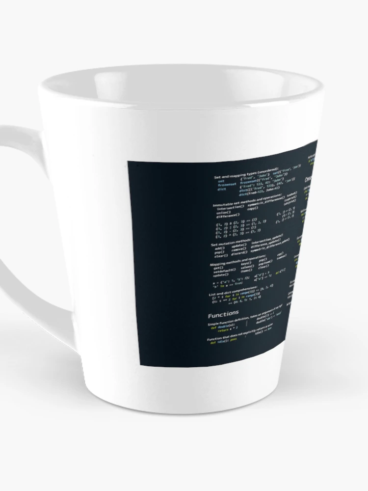 Thumbnail 3 of 4, Coffee Mug, Python _Cheat Sheet designed and sold by Unpredictable Lab.