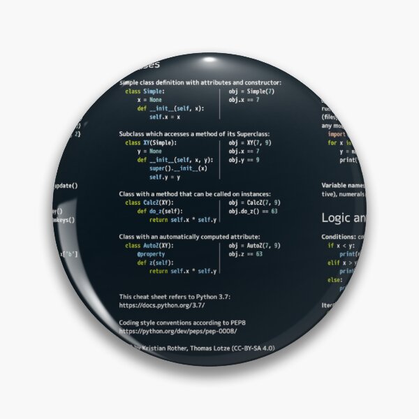 Item preview, Python _Cheat Sheet designed and sold by Unpredictable Lab.