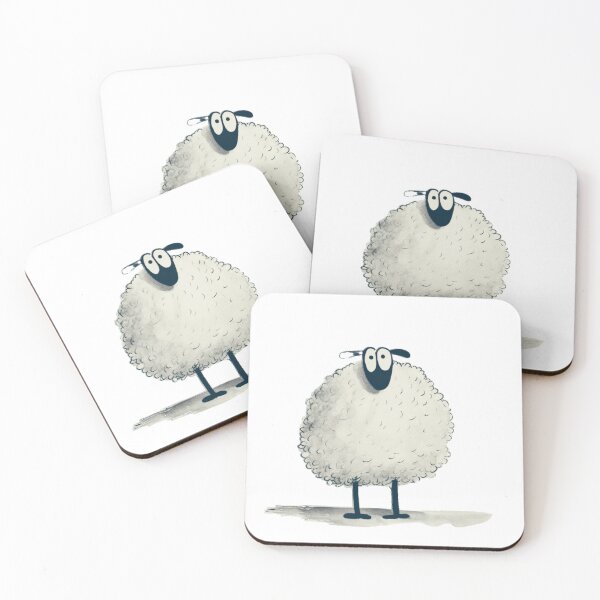 Item preview, Quirky Sheep Cartoon – Cute and Fluffy Farm Animal Art designed and sold by sirenandscript.