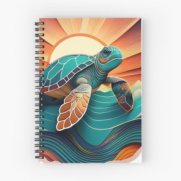 Item preview, Sea Turtle Sunset and Waves Retro Vintage Turtle Artwork designed and sold by Mandeville Photography.