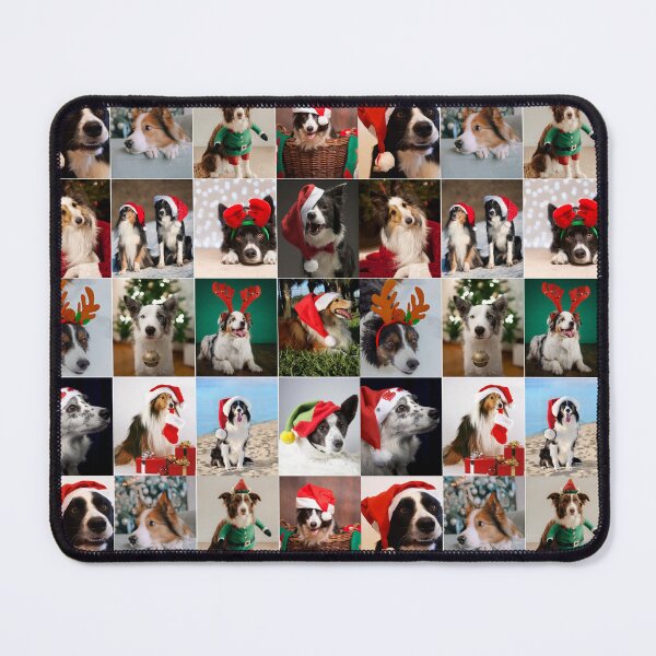 Item preview, Cute Collie Dog Christmas Photo Collage designed and sold by ColorfulPrints.