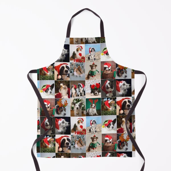 Item preview, Cute Collie Dog Christmas Photo Collage designed and sold by ColorfulPrints.