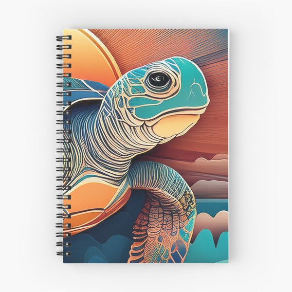 Item preview, Sea Turtle Sunset and Waves Retro Vintage Turtle Artwork designed and sold by Mandeville Photography.