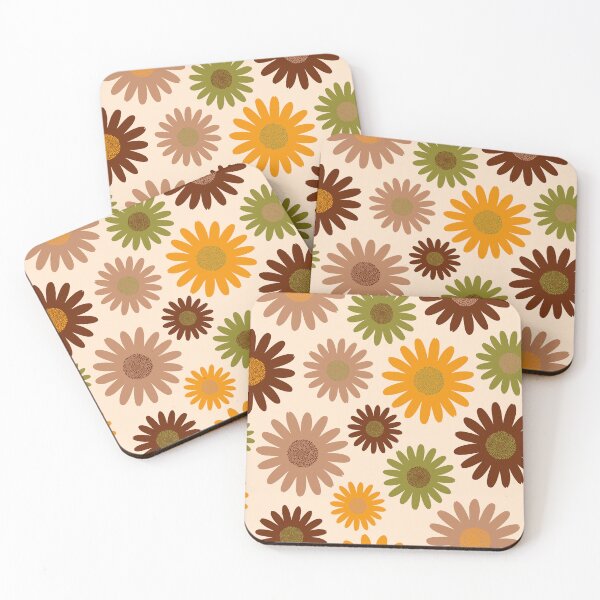 Item preview, Patrón de flores de margaritas retro de mediados de siglo designed and sold by Dana Du.