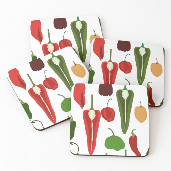 Item preview, Bright minimalist chillies designed and sold by HoddyDesign.
