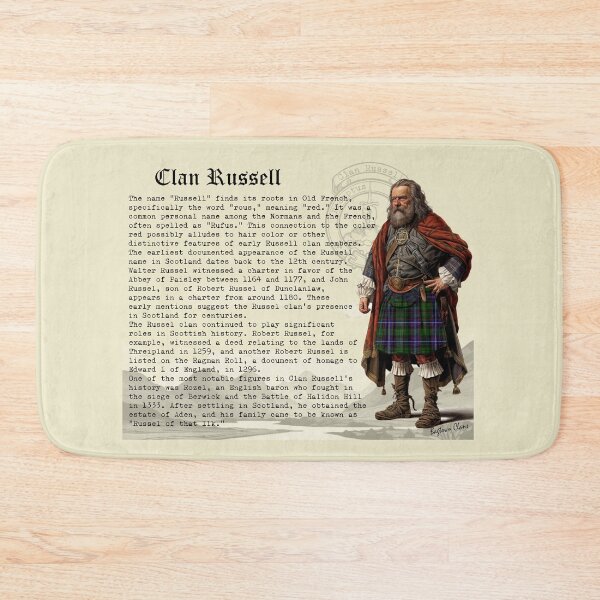Artikelvorschau, Clan Russell - Geschichte des schottischen Clans entworfen und verkauft von BagTown Clans.