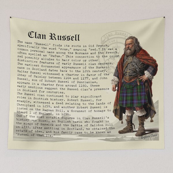 Item preview, Clan Russell Scottish Clan History  designed and sold by BagTown Clans.