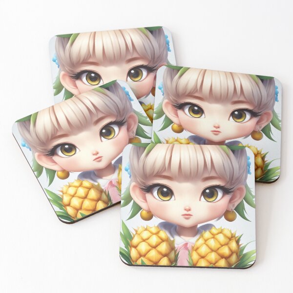 Item preview,  Cute Pineapple Fruit Cartoon Vector Icon Illustration designed and sold by hjian8219.