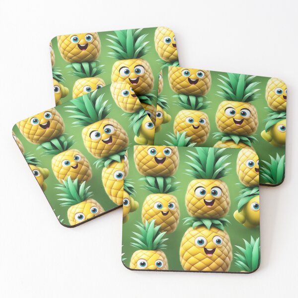 Item preview,  Cute Pineapple Fruit Cartoon Vector Icon Illustration designed and sold by hjian8219.