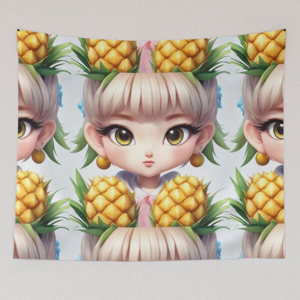 Item preview, Cute Pineapple Fruit Cartoon Vector Icon Illustration designed and sold by hjian8219.