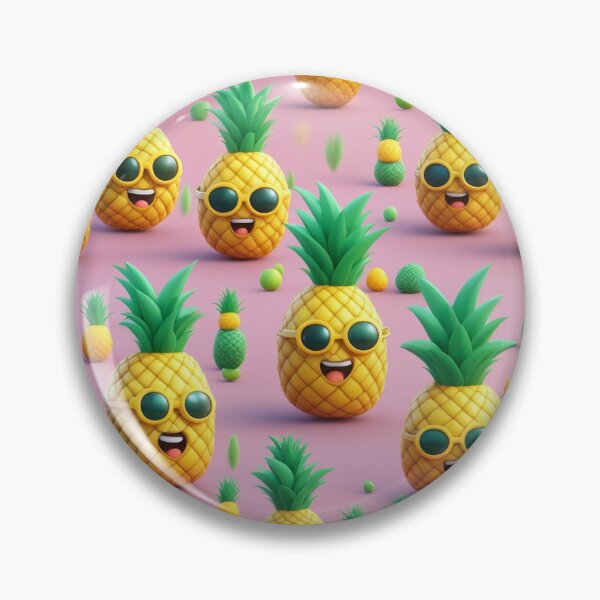 Item preview,  Cute Pineapple Fruit Cartoon Vector Icon Illustration designed and sold by hjian8219.