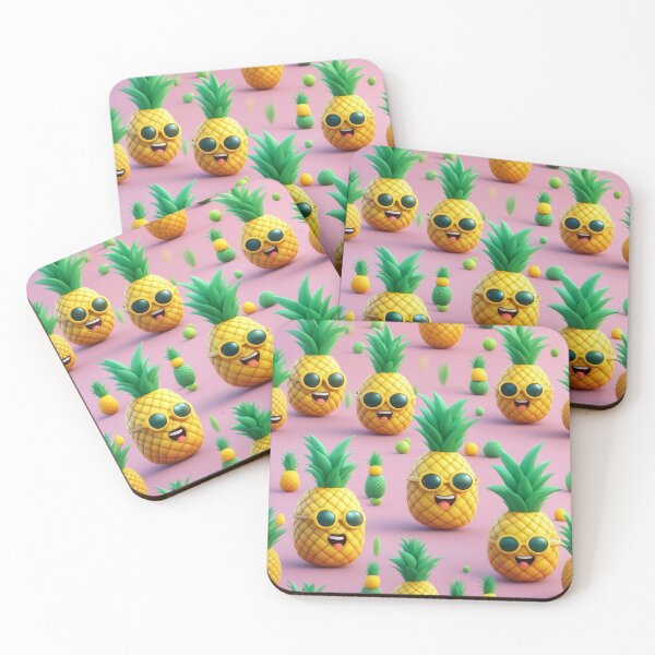 Item preview,  Cute Pineapple Fruit Cartoon Vector Icon Illustration designed and sold by hjian8219.