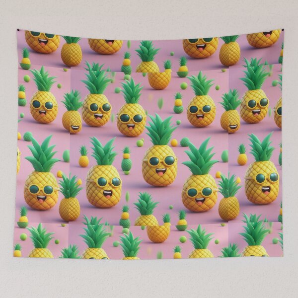 Item preview, Cute Pineapple Fruit Cartoon Vector Icon Illustration designed and sold by hjian8219.