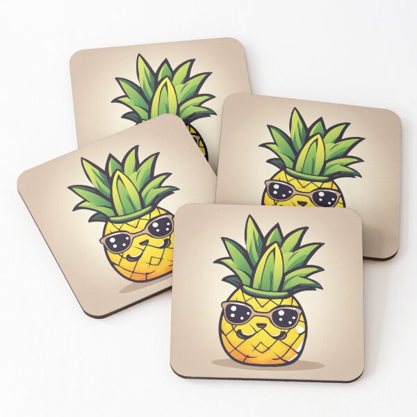Item preview,  Cute Pineapple Fruit Cartoon Vector Icon Illustration designed and sold by hjian8219.